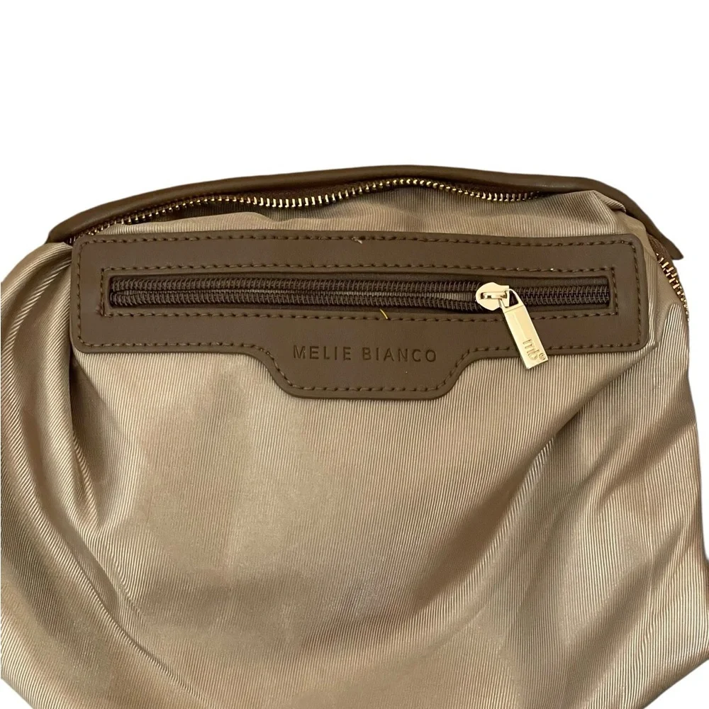 Anthropologie Melie Bianco The Brigitte Satchel‎ Raffia Edition in Tan / Cream